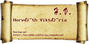 Horváth Viktória névjegykártya
